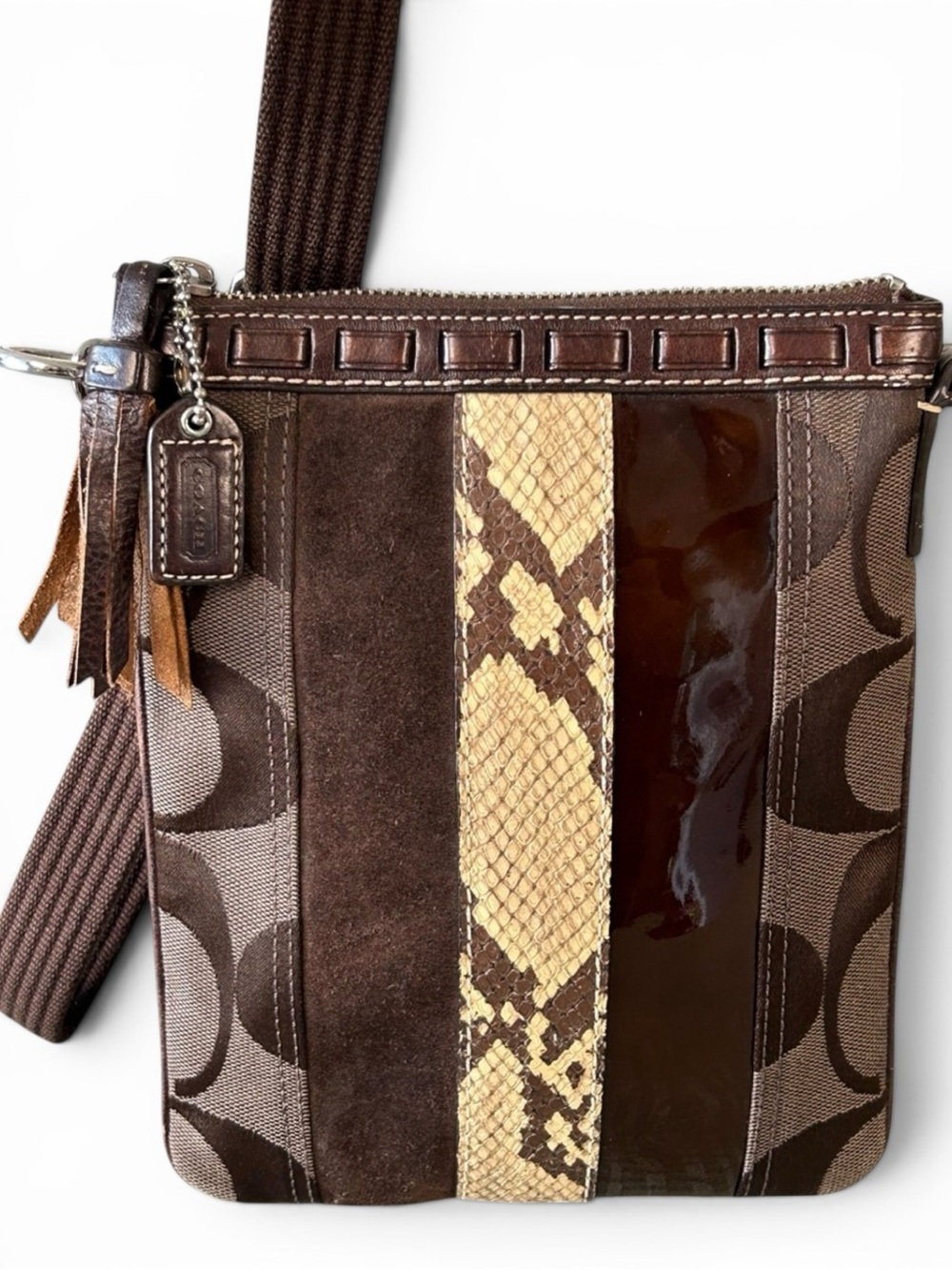 💎✨VINTAGE💎✨ COACH Hampton Python Small  Crossbody.  Excellent Condition!